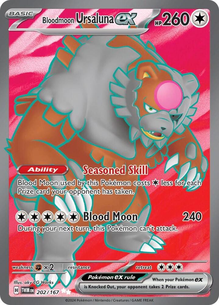 Pokémon Bloodmoon Ursaluna ex (TWM 202)