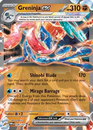 Pokémon Greninja ex (TWM 106)