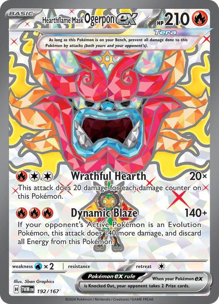 Pokémon Hearthflame Mask Ogerpon ex (TWM 192)
