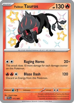 Pokémon Paldean Tauros (PAF 111)