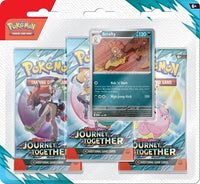 Load image into Gallery viewer, Pokémon Scrafty Pokemon TCG - Journey Together - 3-Pack Blister
