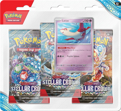 Pokémon Latias Pokemon TCG - Stellar Crown - 3-Pack Blister 820650859076