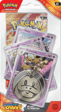 Load image into Gallery viewer, Pokémon Alakazam Pokemon TCG - Surging Sparks -  Premium Checklane Blister 820650859489
