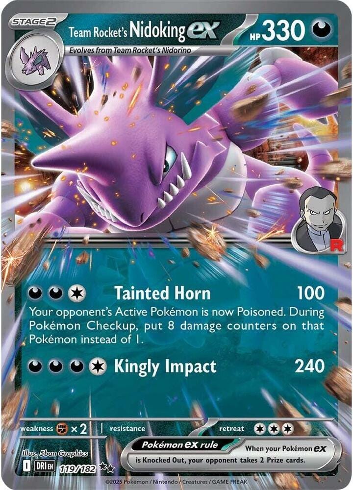 Pokémon Team Rocket's Nidoking ex (DRI 119)