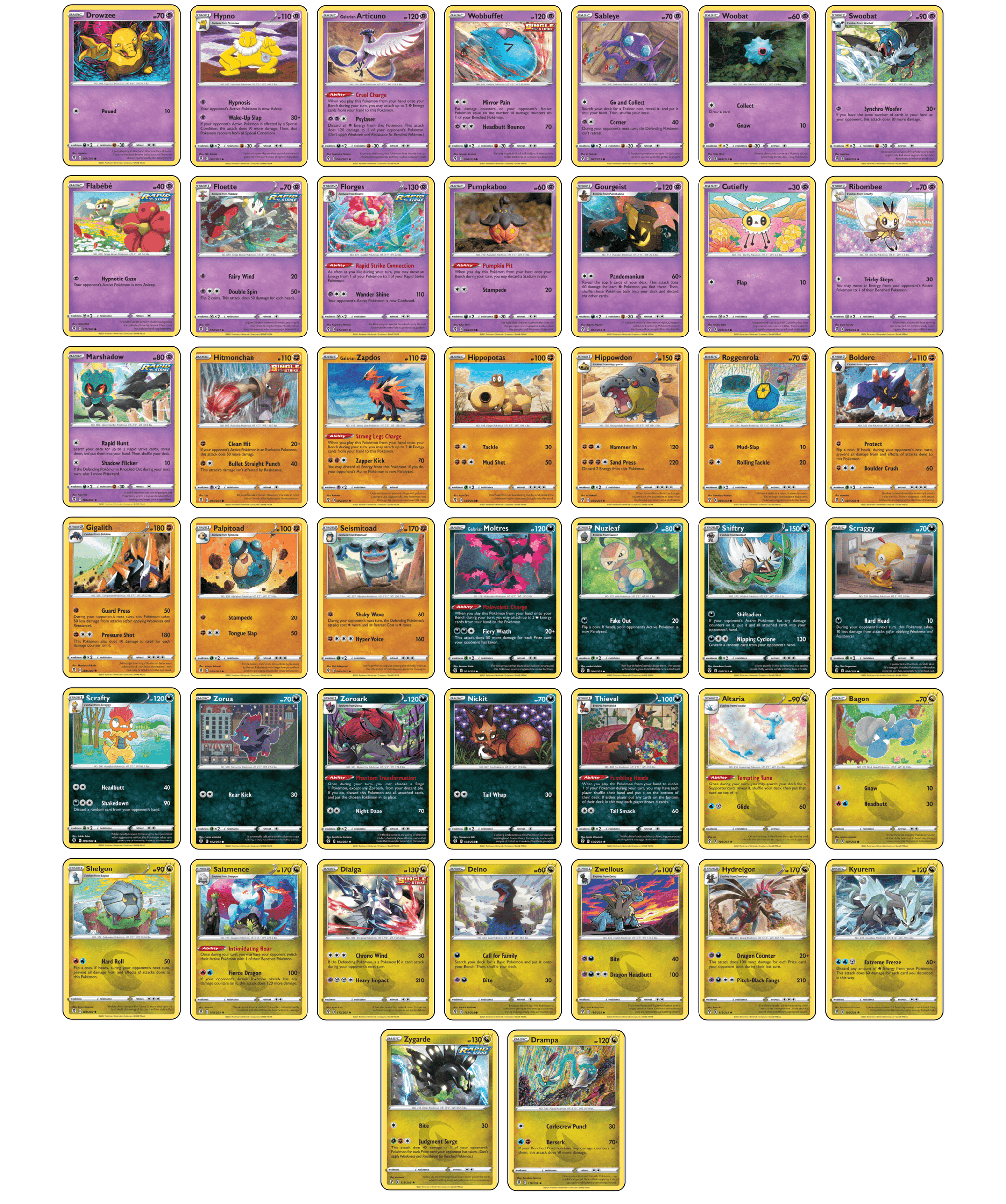 Complete set Evolving Skies - (un)common / rare kaarten