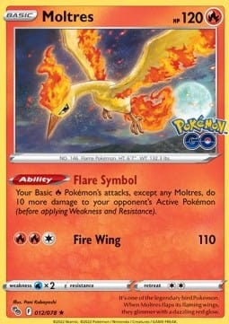 Pokémon Holo Moltres (PGO 012) 77184735