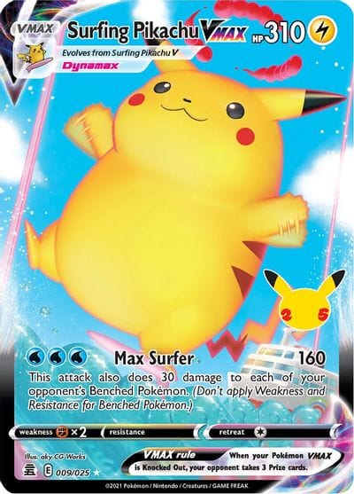 Pokémon Surfing Pikachu VMAX (CEL 009) 21979871